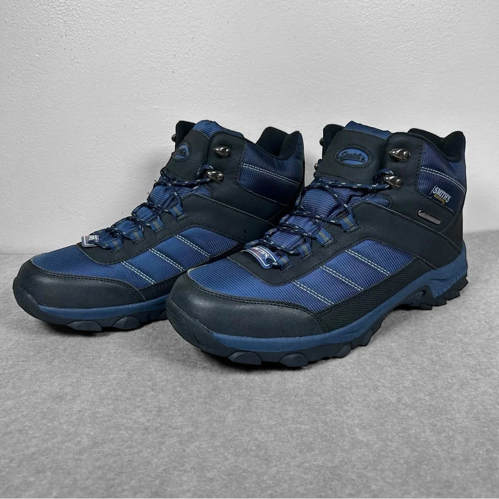 Smith's Workwear Waterproof Trail Hiking Boots Men’s Size 10.5 Navy Blue